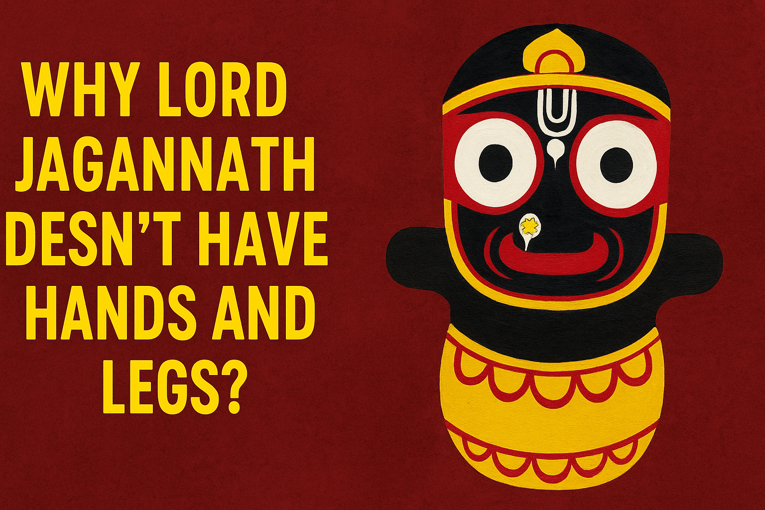 Why Lord Jagannath Doesn't Have Hands and Legs?